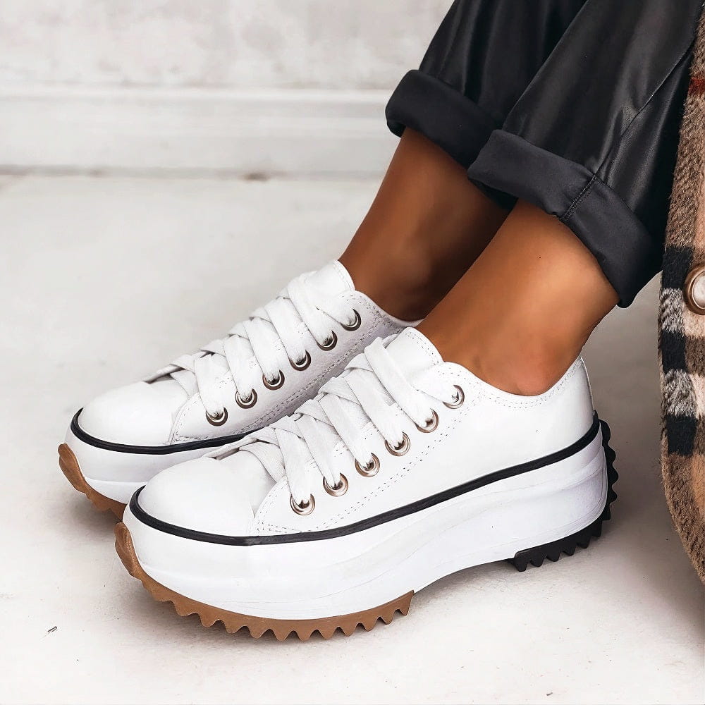 Viveca - Gepolsterte Plateau-Sneaker mit Schnürung