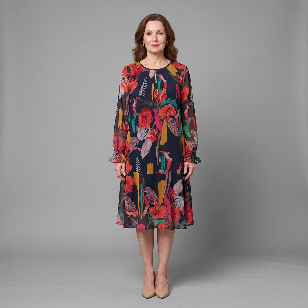 Anarose - Luftiges, florales Midikleid