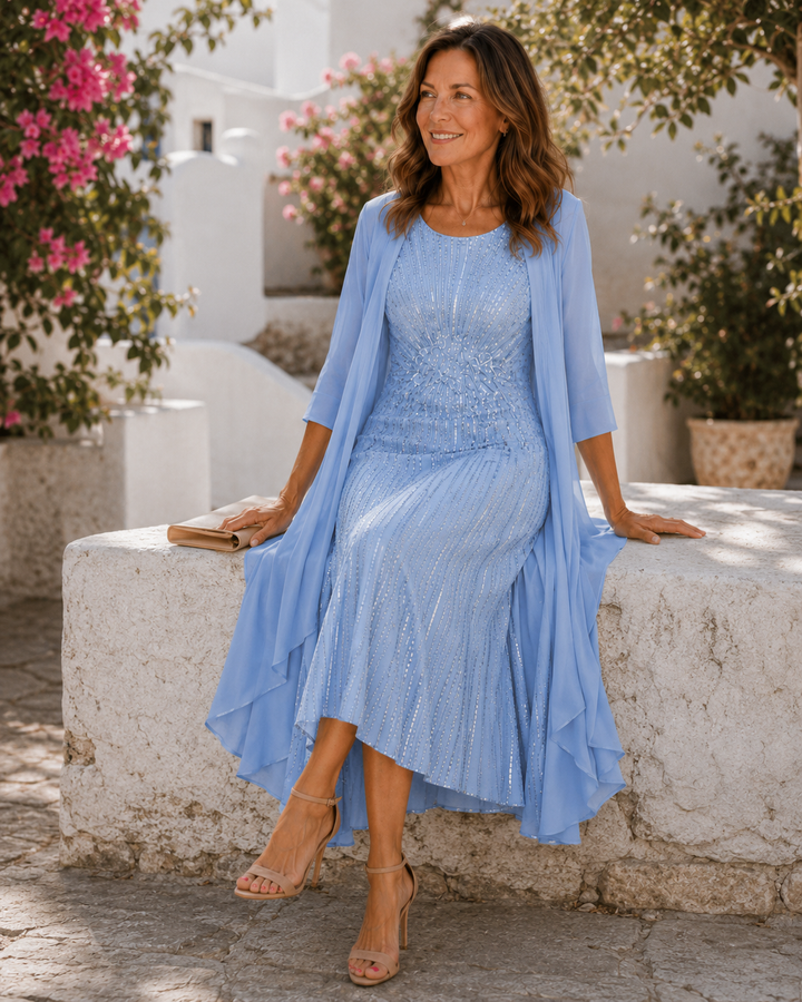 Ardelisse - Elegantes Ensemble aus Maxikleid und Mantel