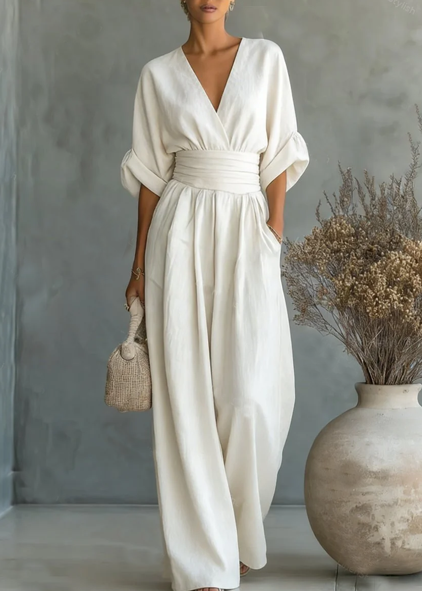 Solavie - fliessender weitbeiniger Jumpsuit
