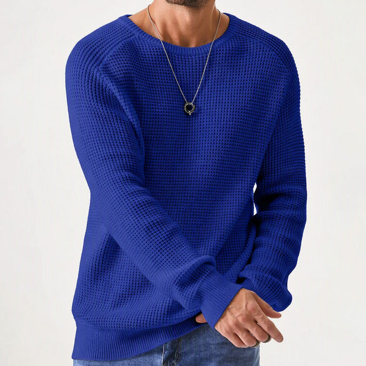 Isric - Strukturierter Rundhals-Strickpullover