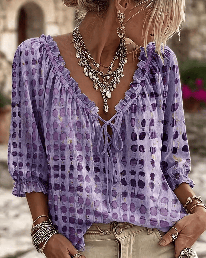 Bevelyn - Bluse mit weichem Griff und Polka Dots