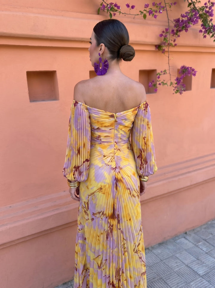Arienne - Fliessendes Maxikleid mit Blumenmuster