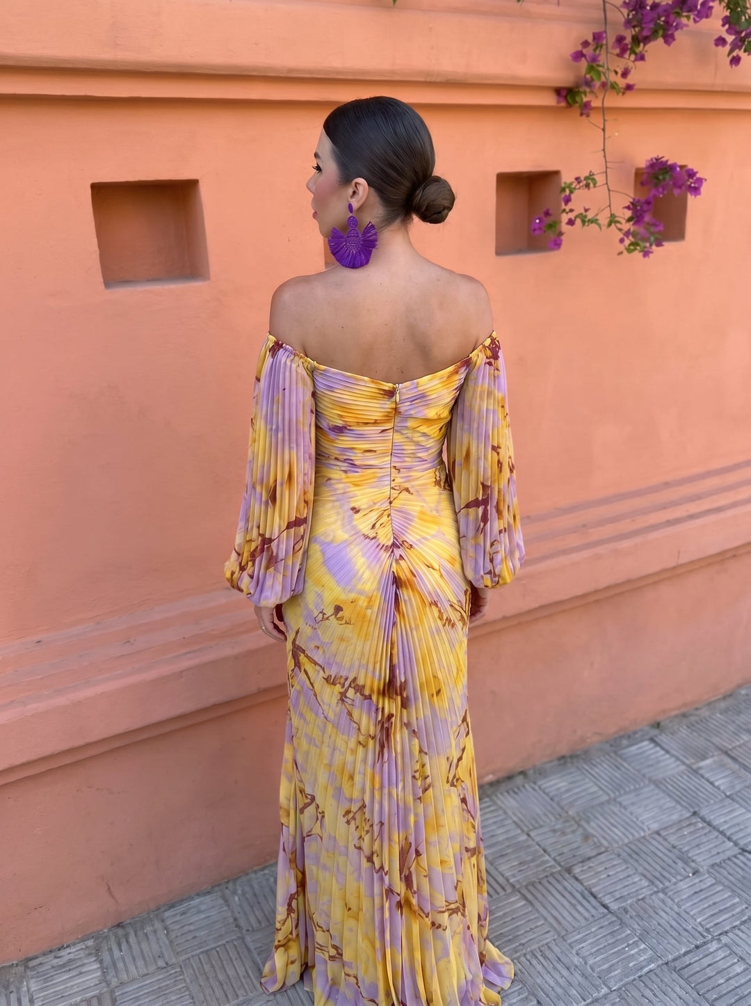Arienne - Fliessendes Maxikleid mit Blumenmuster