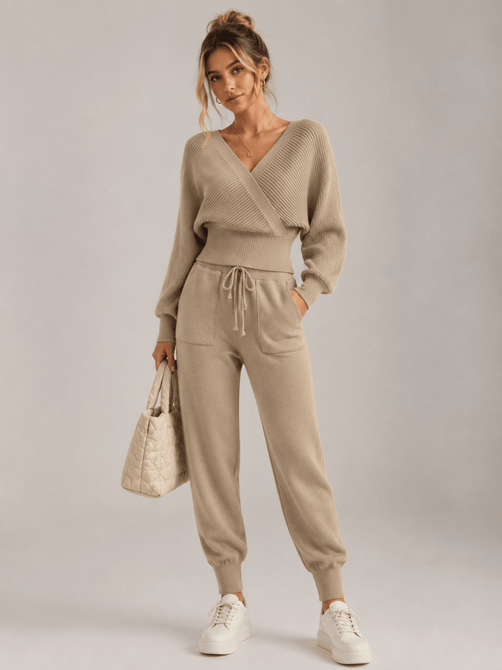 Adelyra - Gerippter Loungewear-Zweiteiler
