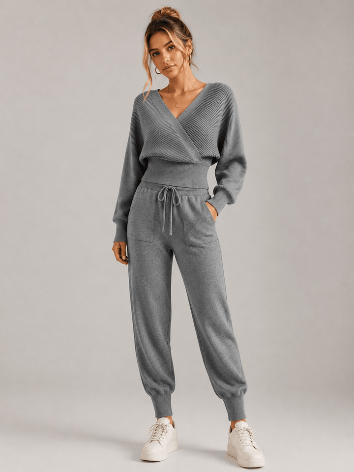 Adelyra - Gerippter Loungewear-Zweiteiler