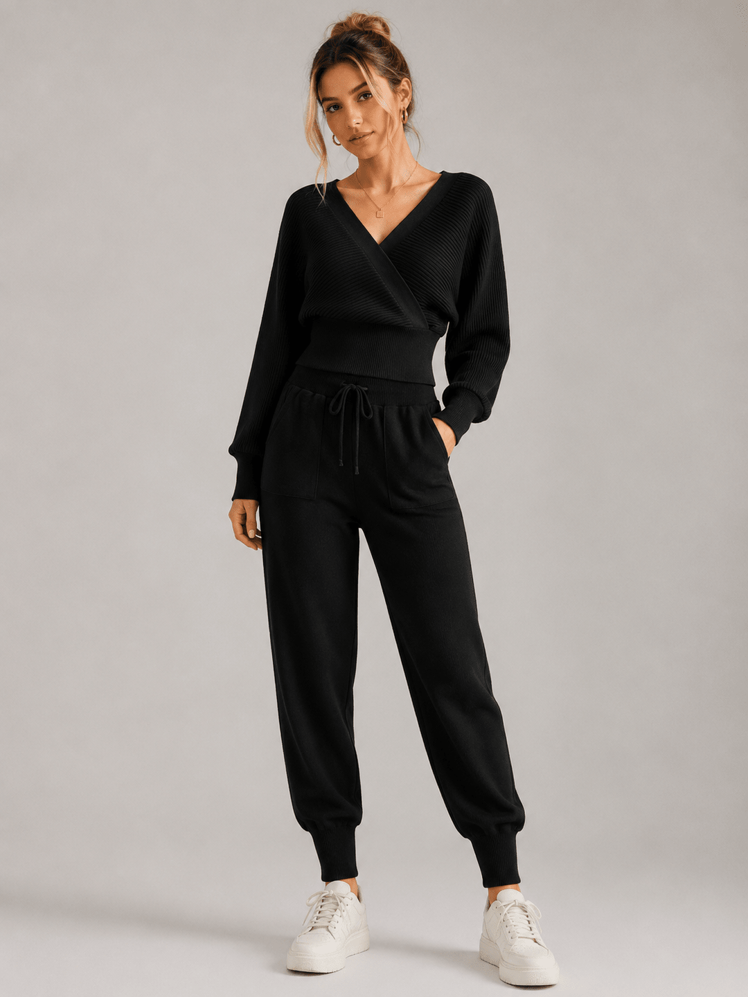 Adelyra - Gerippter Loungewear-Zweiteiler
