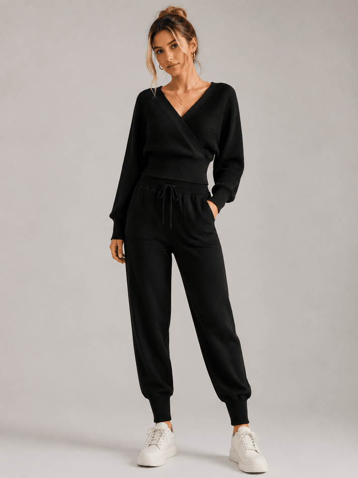 Adelyra - Gerippter Loungewear-Zweiteiler
