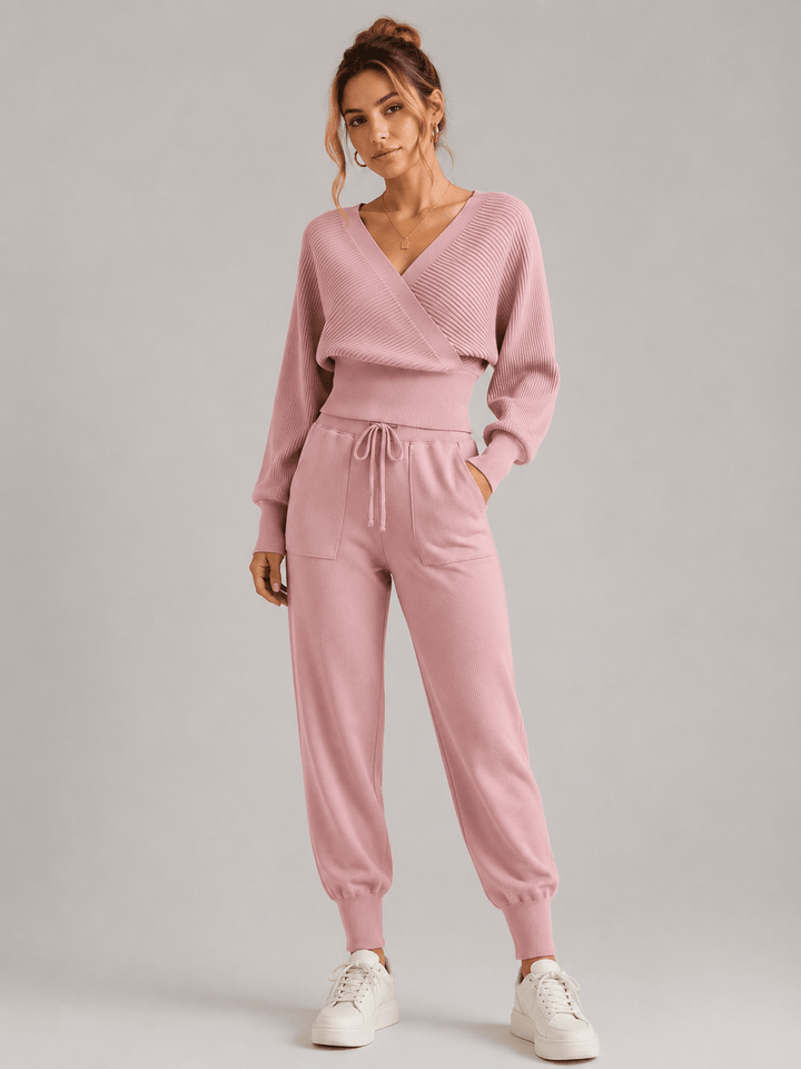 Adelyra - Gerippter Loungewear-Zweiteiler