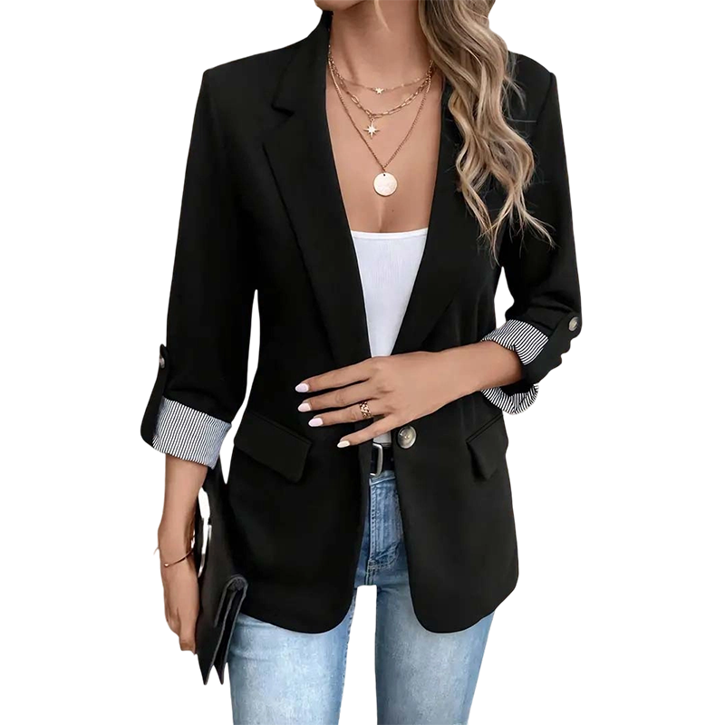 Celenya - Klassischer Blazer mit gekrempelten Ärmeln
