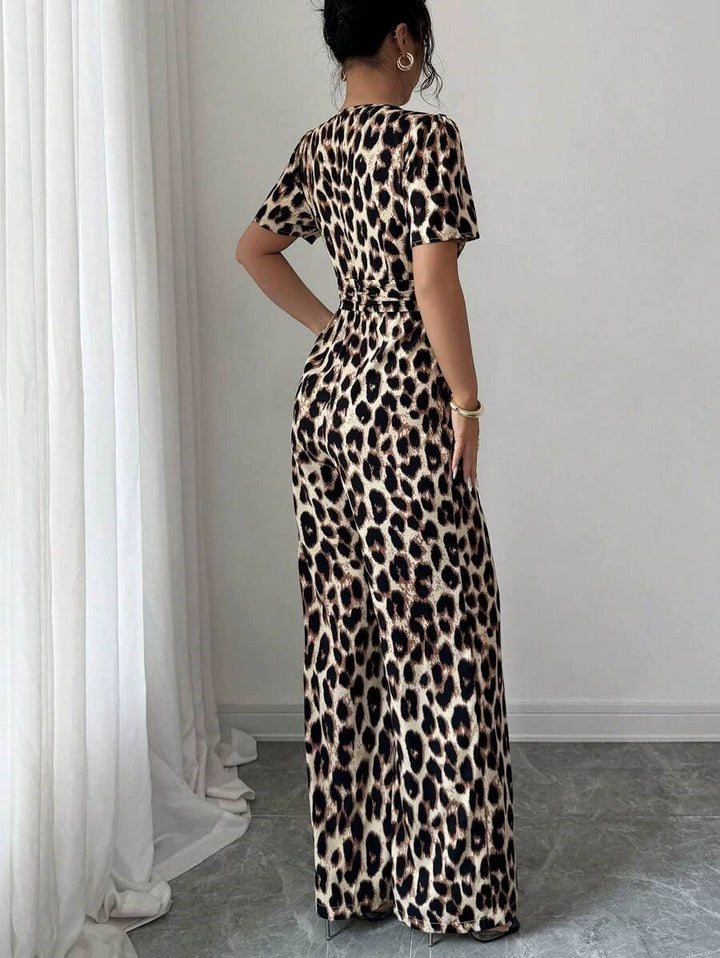Eveliora - Eleganter Jumpsuit mit Tierdruck