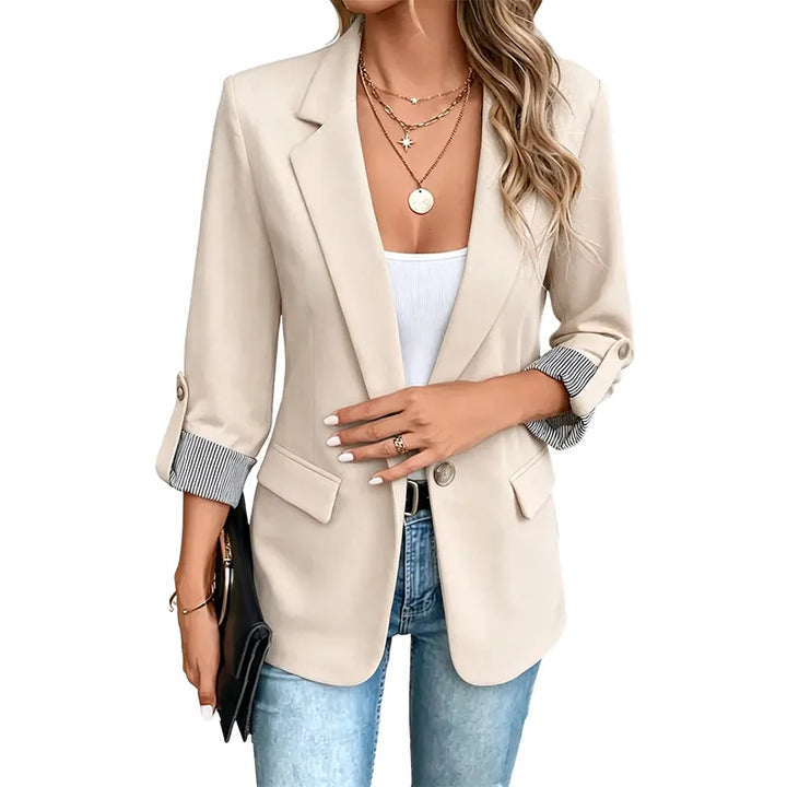 Celenya - Klassischer Blazer mit gekrempelten Ärmeln