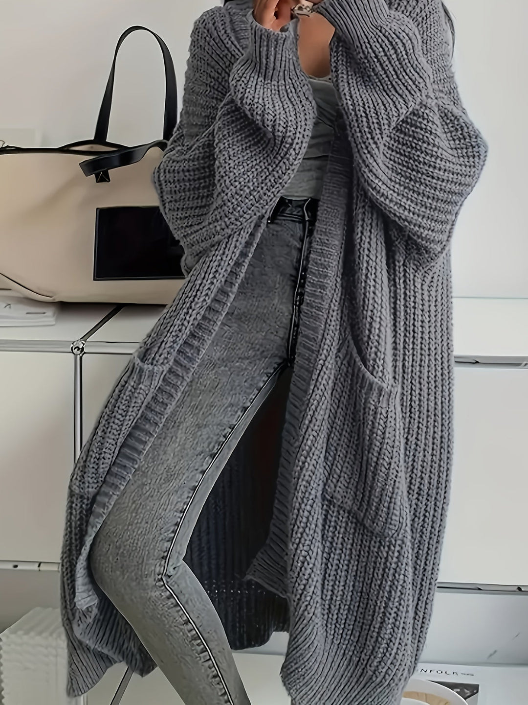 Rosalienne - Weicher Cardigan mit langen Ärmeln