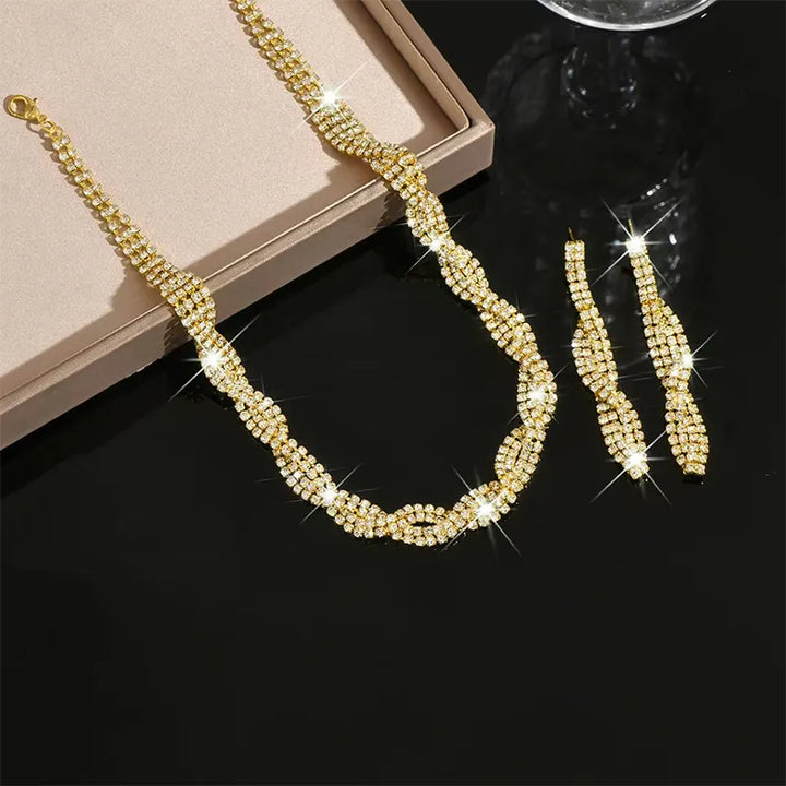 Alessara - Kristall-Twist Schmuck-Set