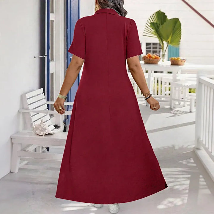 Primelle - Weichgriffiges Maxikleid mit Reissverschlusskragen