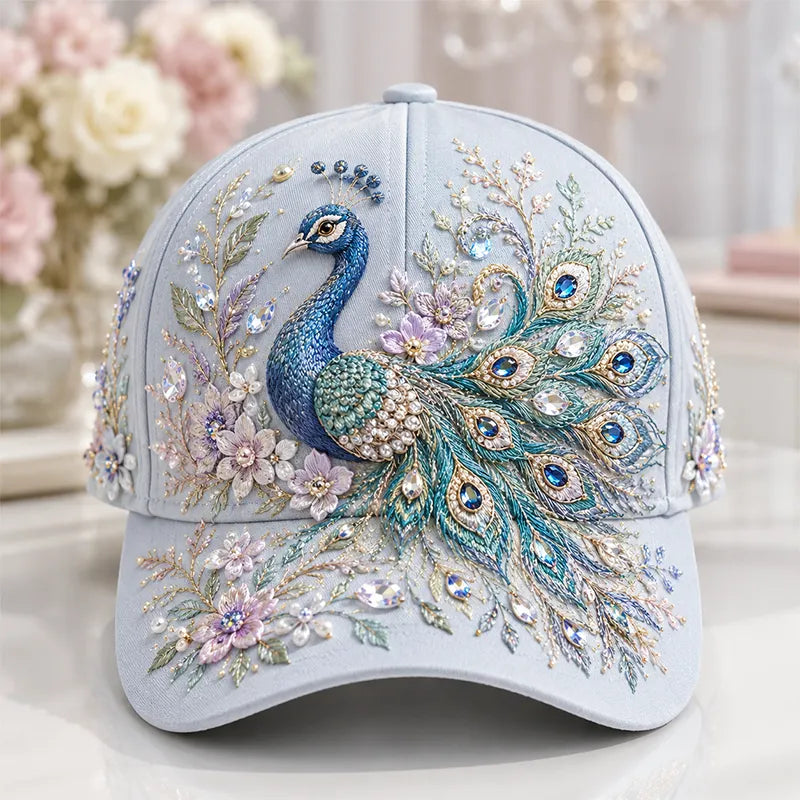 Arlena - Florales Pferde-Statement-Beanie