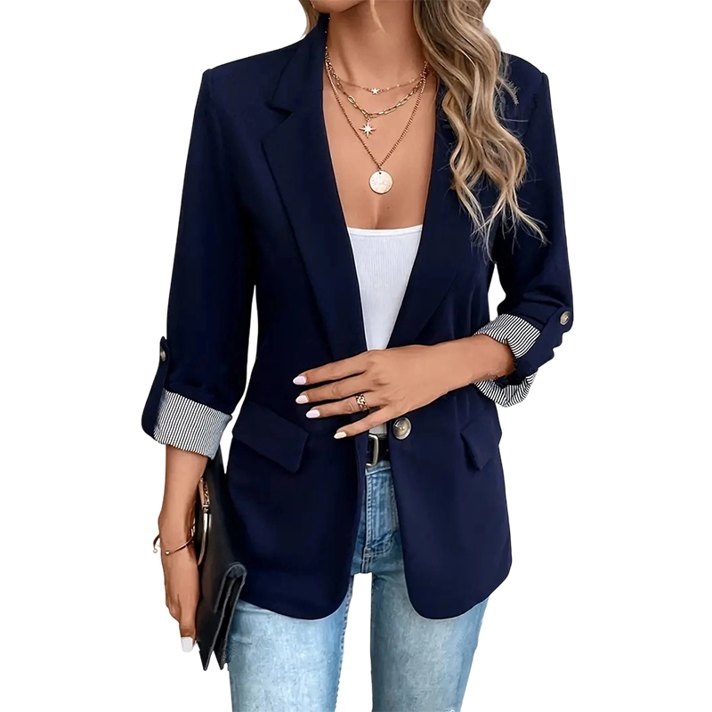 Celenya - Klassischer Blazer mit gekrempelten Ärmeln