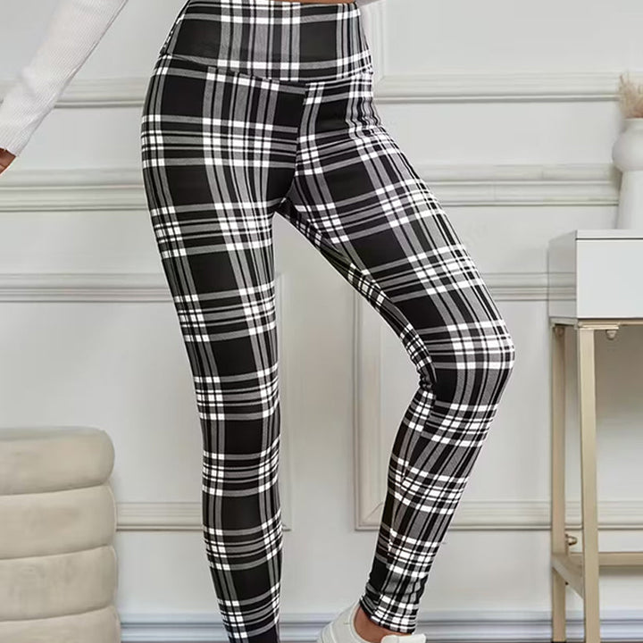 Estelyn - Klassische Stretch-Leggings mit Karo-Muster