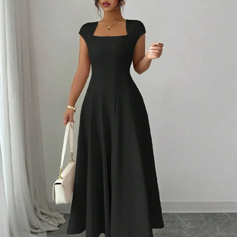 Ysolenne - Midikleid mit zartem V-Ausschnitt