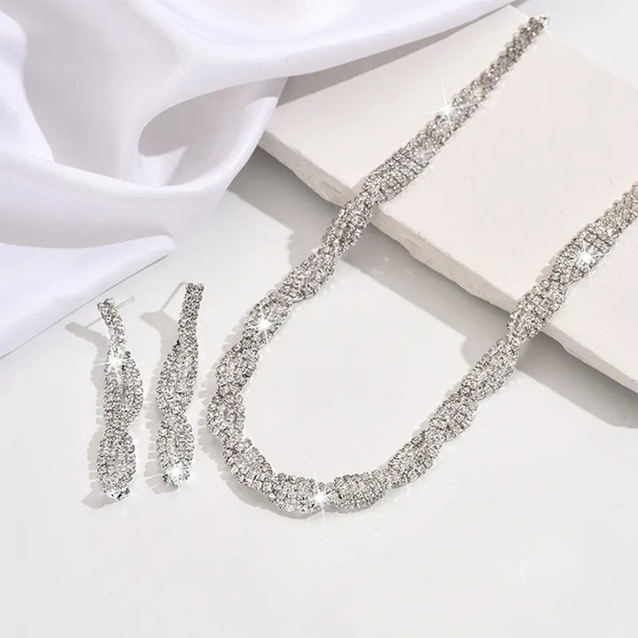 Alessara - Kristall-Twist Schmuck-Set