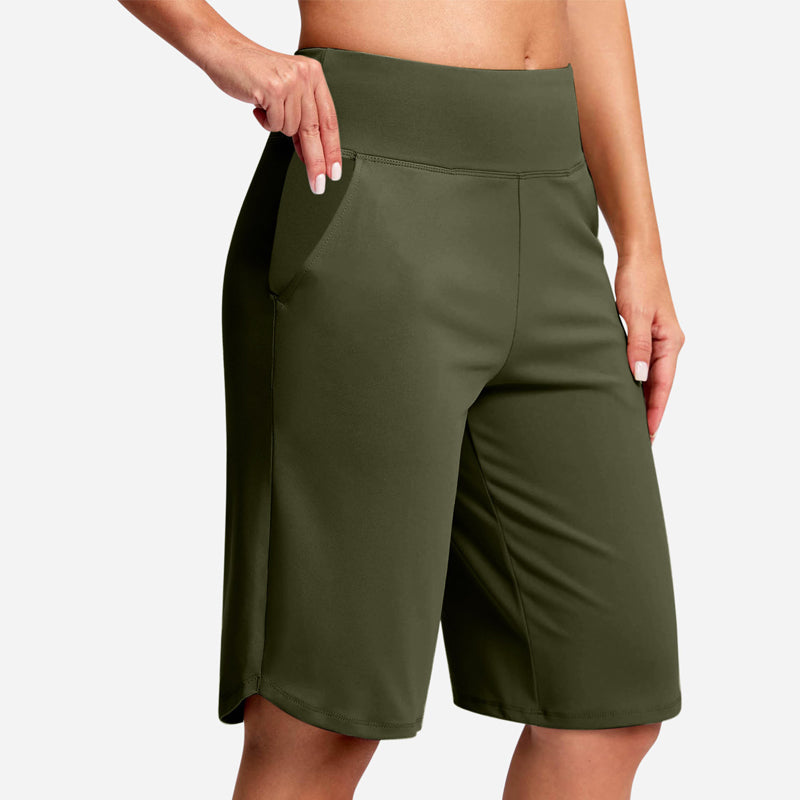 Odeliora - Hoch taillierte, komfortable Bermudashorts