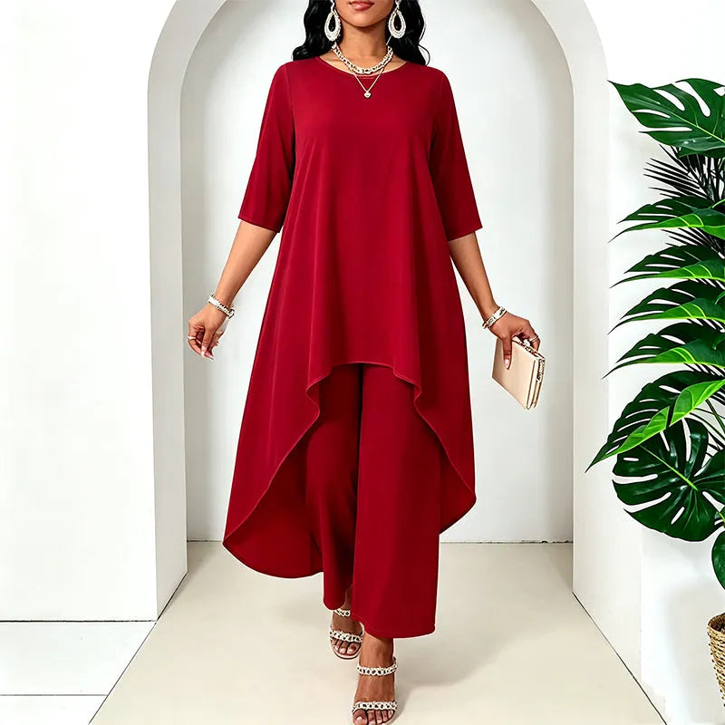 Laurivelle - Soft-Touch Maxikleid in Plus Size