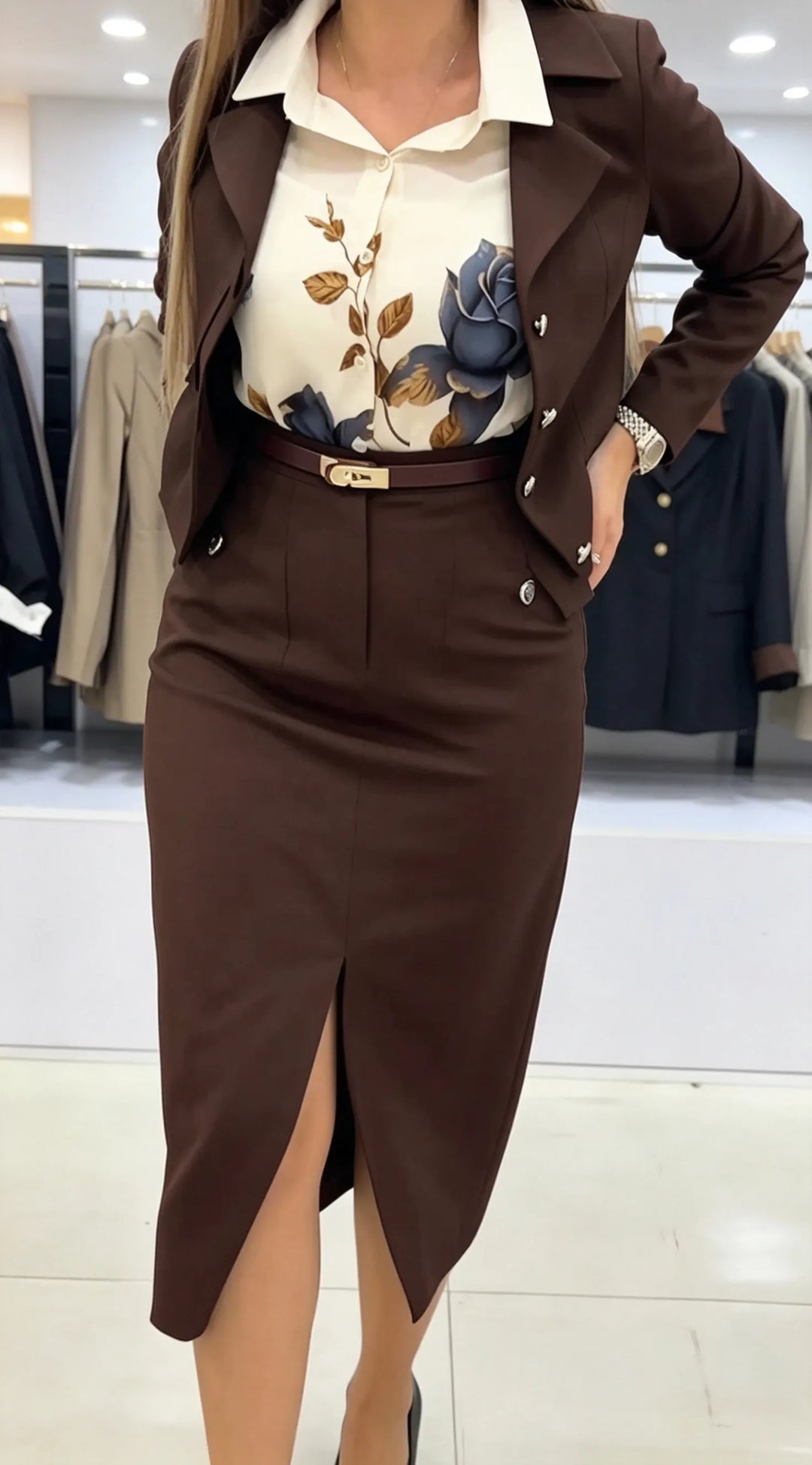 Xavina - Massgeschneidertes zweiteiliges Set aus Blazer und Rock