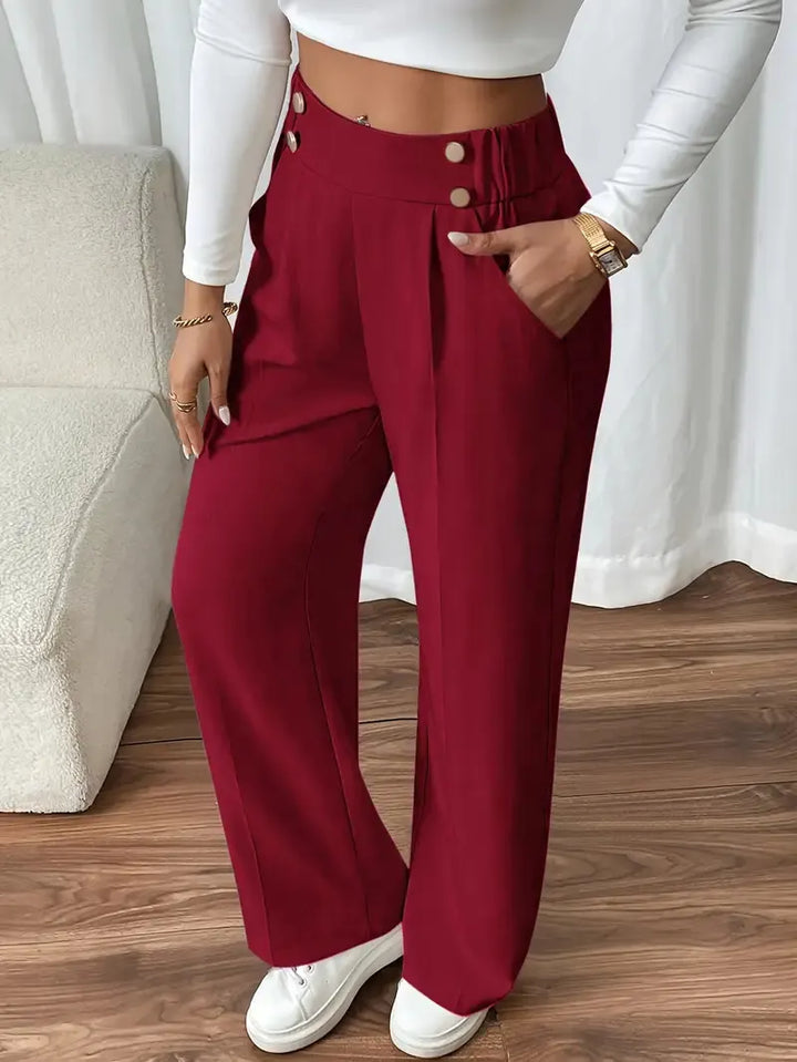 Ashlena - Soft-Touch-Hose mit weitem Bein und hohem Bund