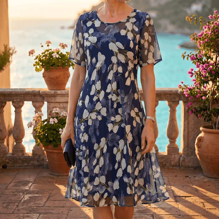 Genevora - Luftiges Midikleid mit Blumenprint