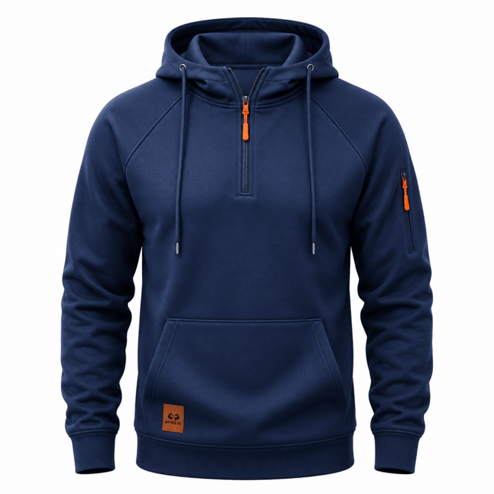 Sterling - Ultrasofter Kapuzenpullover mit halbem Reissverschluss