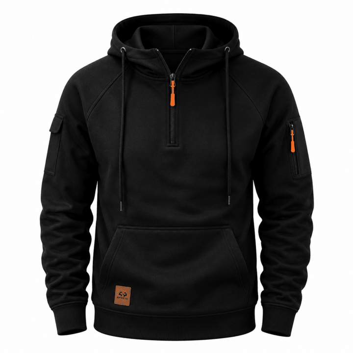 Sterling - Ultrasofter Kapuzenpullover mit halbem Reissverschluss