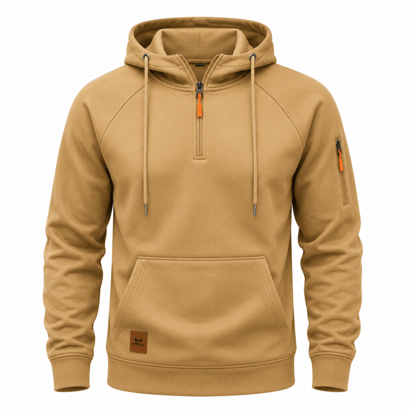 Sterling - Ultrasofter Kapuzenpullover mit halbem Reissverschluss