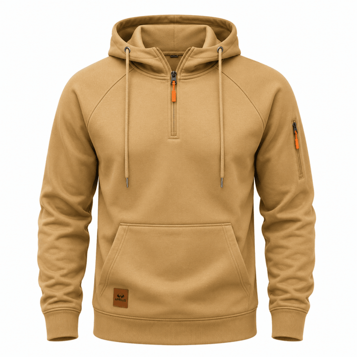 Sterling - Ultrasofter Kapuzenpullover mit halbem Reissverschluss