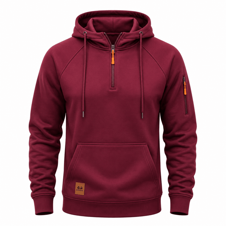 Sterling - Ultrasofter Kapuzenpullover mit halbem Reissverschluss