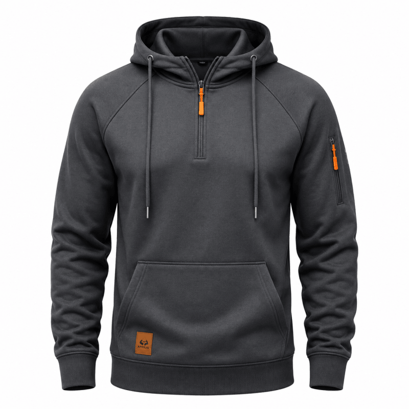 Sterling - Ultrasofter Kapuzenpullover mit halbem Reissverschluss