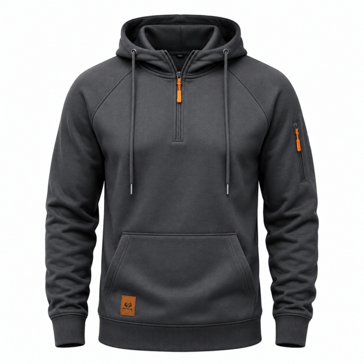 Sterling - Ultrasofter Kapuzenpullover mit halbem Reissverschluss