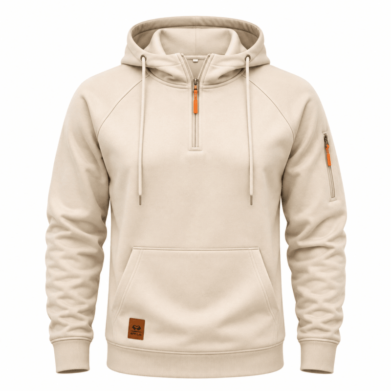 Sterling - Ultrasofter Kapuzenpullover mit halbem Reissverschluss