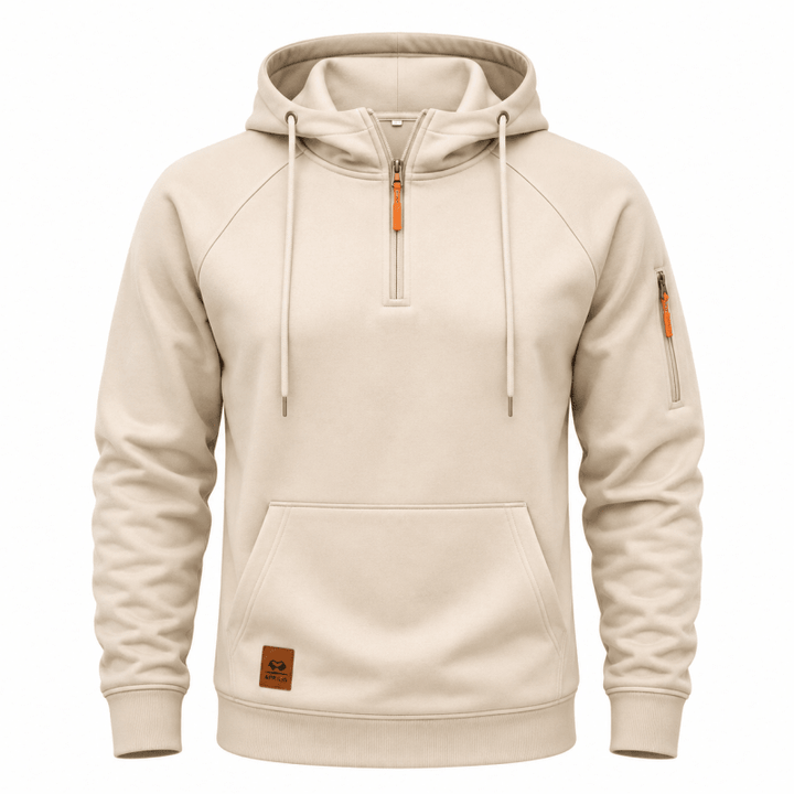 Sterling - Ultrasofter Kapuzenpullover mit halbem Reissverschluss