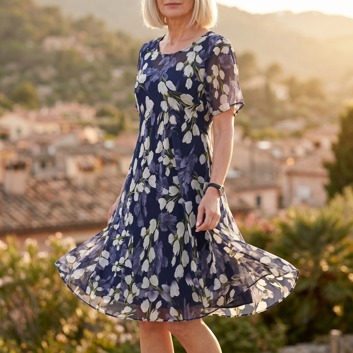 Genevora - Luftiges Midikleid mit Blumenprint