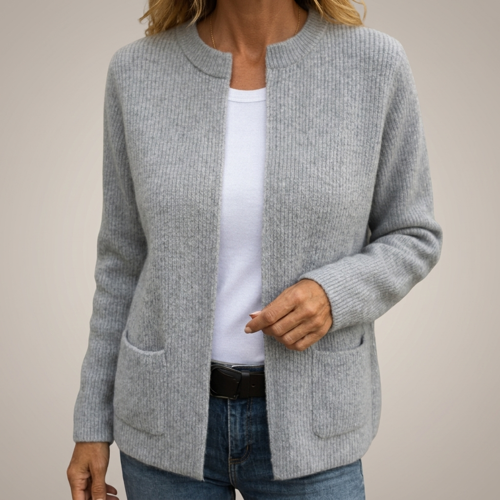 Avenelle - Lässiger Strick-Cardigan mit Taschen