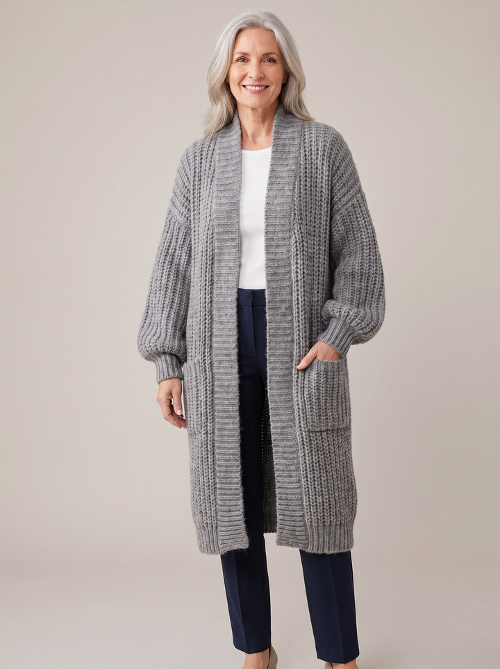 Rosalienne - Weicher Cardigan mit langen Ärmeln