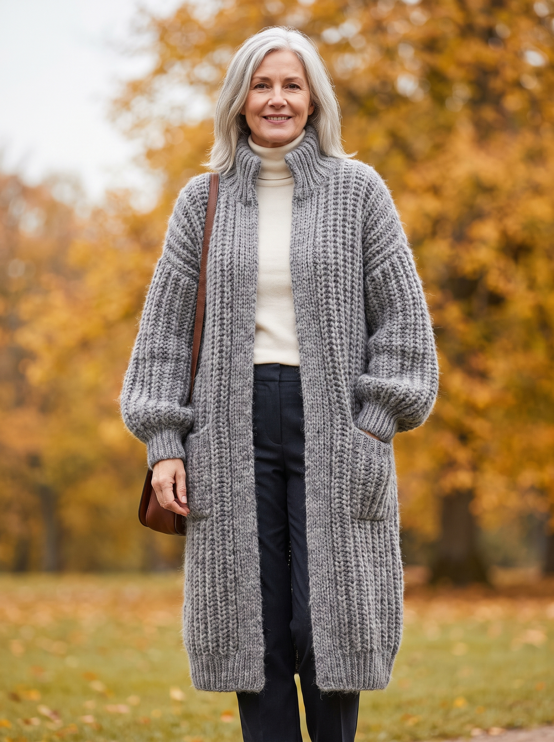 Rosalienne - Weicher Cardigan mit langen Ärmeln