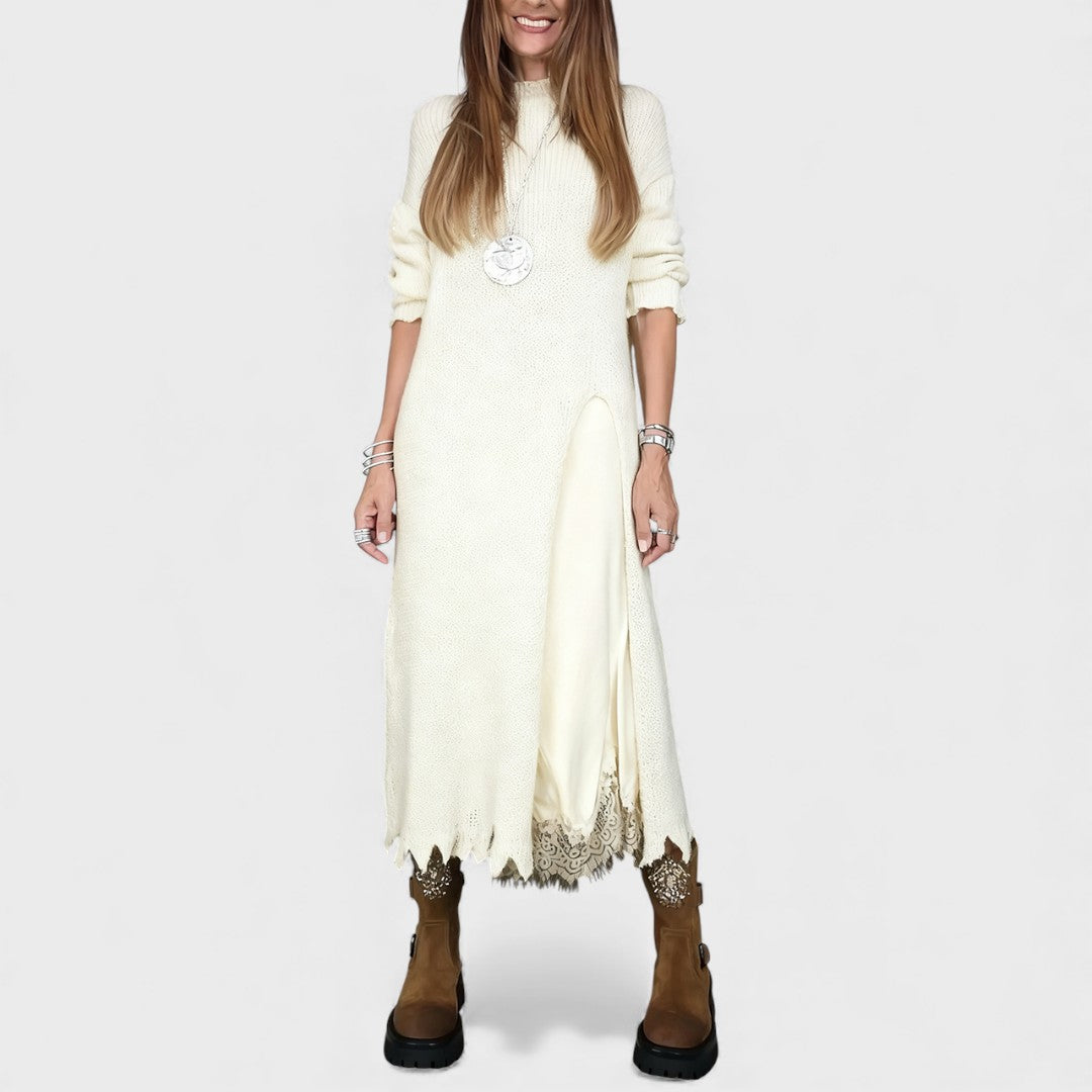 Aravina - Soft-Touch Pullover-und-Kleid-Set