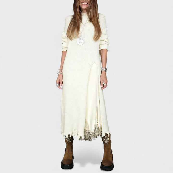 Aravina - Soft-Touch Pullover-und-Kleid-Set
