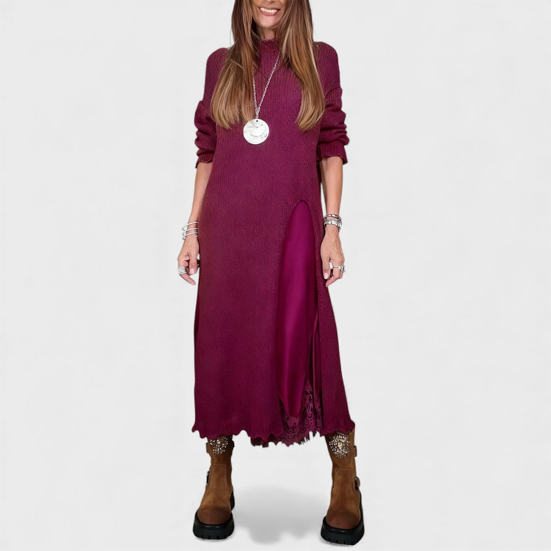 Aravina - Soft-Touch Pullover-und-Kleid-Set