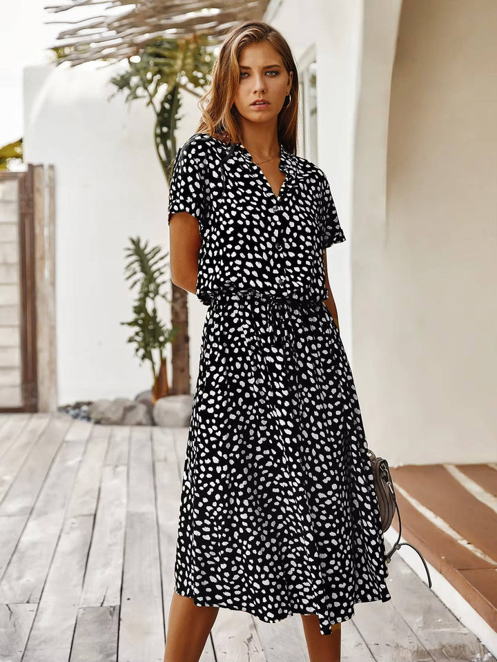 Viviana - Legeres Midikleid mit Kragen