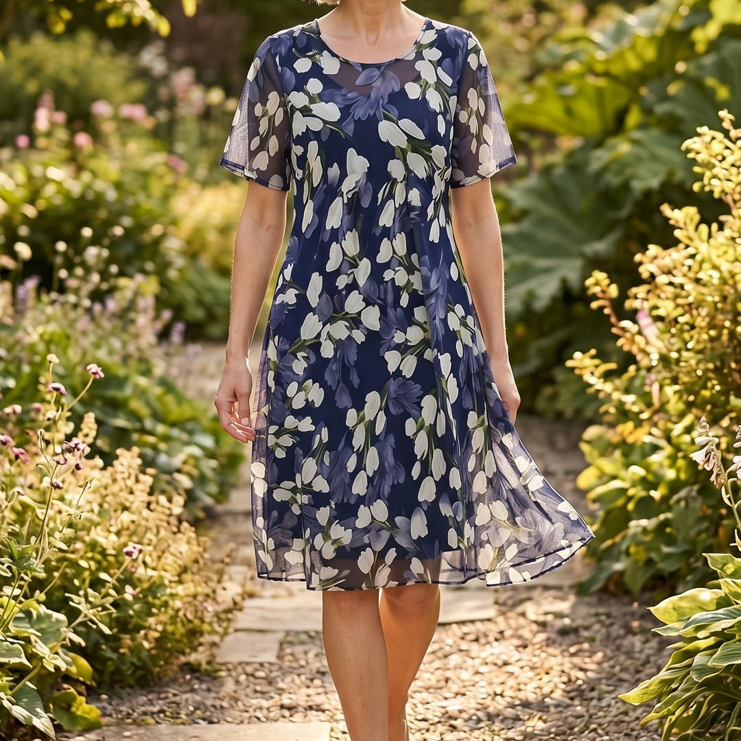 Genevora - Luftiges Midikleid mit Blumenprint
