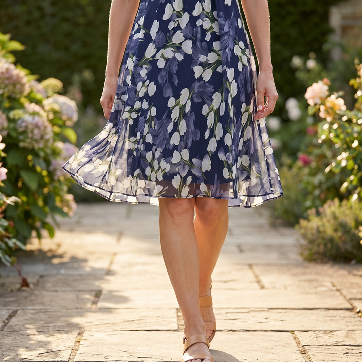 Genevora - Luftiges Midikleid mit Blumenprint