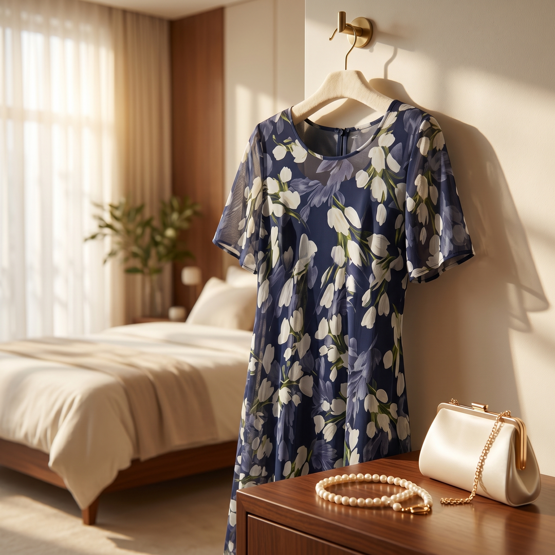 Genevora - Luftiges Midikleid mit Blumenprint