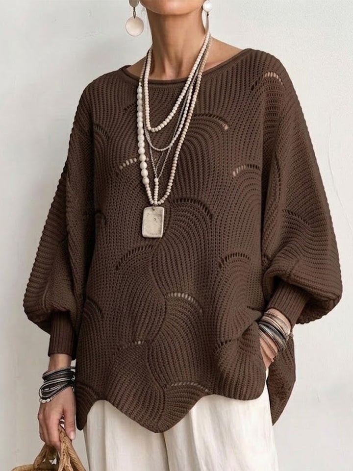 Coravina - Strukturierter, offen gestrickter Pullover